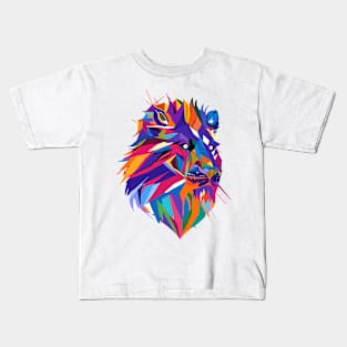 Lion animal pop art Kids T-Shirt